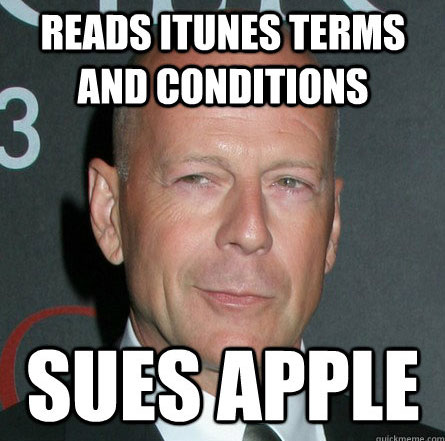 Bruce Willis X iTunes: desmentir a notícia não invalida um possível acordo entre as partes.